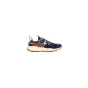 Yamano 3 Sneakers Marineblauw Lichtgewicht Rubberen Zool Flower Mounta...