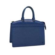 Pre-owned Leather handbags Louis Vuitton Vintage , Blue , Dames