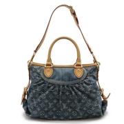 Pre-owned Fabric totes Louis Vuitton Vintage , Blue , Dames