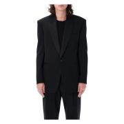 Zwart smokingjasje met puntrevers Saint Laurent , Black , Heren