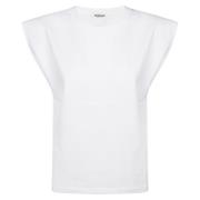 Casual Katoenen T-Shirt voor Mannen Dondup , White , Dames