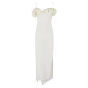 Stijlvolle Ruffle Jurk Coperni , White , Dames