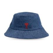 Denim Hat Ami Paris , Blue , Unisex