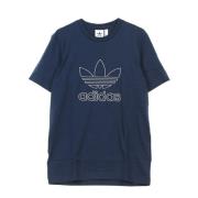 Outline Tee Navy T-Shirt Adidas , Blue , Heren