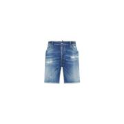 Stijlvolle Denim Shorts Dsquared2 , Blue , Heren