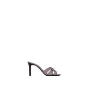 Tribute Mules Elegante Stijl Saint Laurent , Gray , Dames