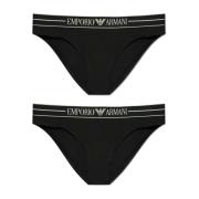 Twee-pack slips Emporio Armani , Black , Dames