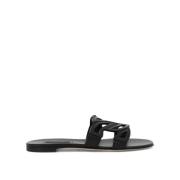 Miramar Leren Sandalen Casadei , Black , Dames