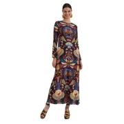 Nephthys Jurk met Lange Mouwen en Swing La DoubleJ , Multicolor , Dame...