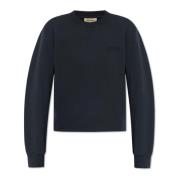 Sweatshirt met geborduurd logo Woolrich , Blue , Dames