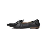 Zwarte Leren Loafers Lola Rayna Via Vai , Black , Dames