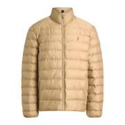 Beige gewatteerde jas met logo Ralph Lauren , Beige , Heren