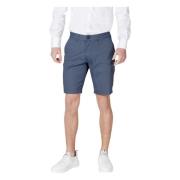 Katoenmix Heren Shorts Collectie Armani Exchange , Blue , Heren