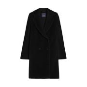 Luxe Teddyjas met Reverskraag Max Mara , Black , Dames