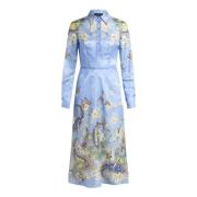 Bloemen Jacquard Overhemdjurk Etro , Blue , Dames