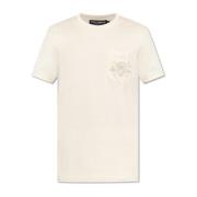 T-shirt met zak Dolce & Gabbana , Beige , Heren