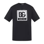 T-shirt met bedrukt logo Dolce & Gabbana , Black , Heren