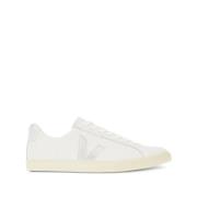 Leren sneakers met logoprint Veja , White , Heren