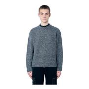 Gebreide Mock Neck Sweater Noma t.d. , Gray , Heren