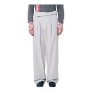 Fold-over Plain Weave Broek Kiko Kostadinov , White , Heren