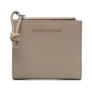 Smalle Leren Kaarthouder Emporio Armani , Gray , Heren