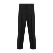 Oversize Wollen Broek met Zakken Marni , Black , Heren