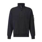 Half-Zip Sweatshirt met Goggledetail C.p. Company , Blue , Heren