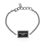 Armband met logo Dolce & Gabbana , Gray , Heren