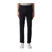 Slim Fit Zwarte Katoenen Casual Broek Dondup , Black , Heren