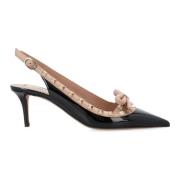 Rose Cannelle Gesloten Pomp Aw24 Valentino Garavani , Black , Dames