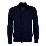 Blauwe Sweater met Alcantara Patches Barbour , Blue , Heren