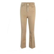 Hoge taille katoenen broek bottom up Liu Jo , Beige , Dames