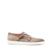 Taupe Suède Casual Loafers Santoni , Beige , Heren