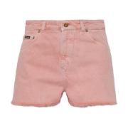 Denim shorts met vintage effect Dolce & Gabbana , Pink , Dames