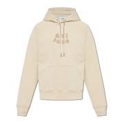 Sweatshirt met logo Ami Paris , Beige , Heren