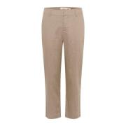 Woestijn Taupe Linnen Broek Part Two , Beige , Dames