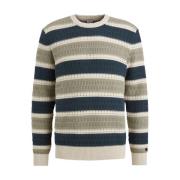 Crewneck Katoenen Pullover Cast Iron , Multicolor , Heren