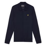 Mid Knits Lichtgewicht Gebreide Gekraagde Vest Lyle & Scott , Blue , H...