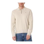 Slim Essential Polo Sweater in Beige Tommy Jeans , Beige , Heren