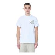 Katoenen Jersey Logo Motif T-Shirt Moncler , White , Heren