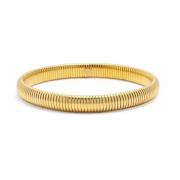 8mm Women's Gold Stretch Bangle Nialaya , Yellow , Dames