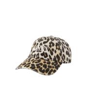 Katoenen Print Cap - Gedrukte Stijl Ganni , Multicolor , Dames