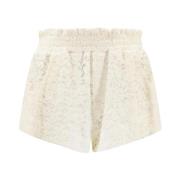 Comfortabele elastische stoffen shorts A Paper Kid , White , Dames