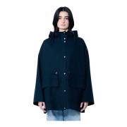 Parka Jas met Trekkoord Taille Moncler , Blue , Dames