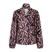 Zebra Print V-Hals Blouse Lady Day , Pink , Dames