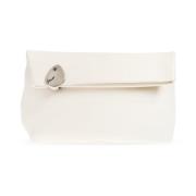 Leren clutch Jewel Zip Jil Sander , Beige , Dames