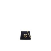 Blondie Chain Wallet Gucci , Black , Dames