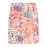 Kleurrijke Ikat Print Minirok Ichi , Multicolor , Dames