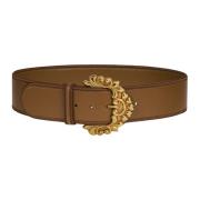 Bruin Barokstijl Leren Riem Etro , Brown , Dames