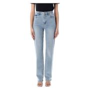 Dolly Light Blue Straight Leg Jeans Frame , Blue , Dames